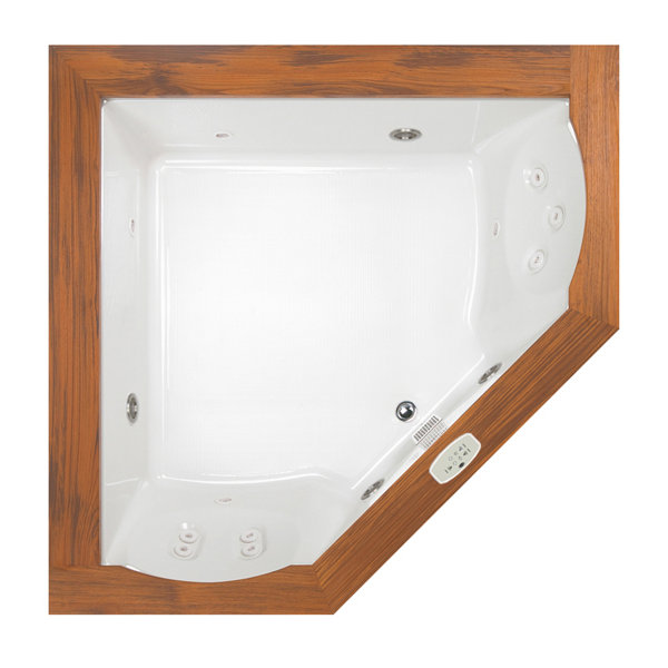 JACUZZI® Fuzion® 65.75" x 65.75" Corner Whirlpool Bathtub Wayfair